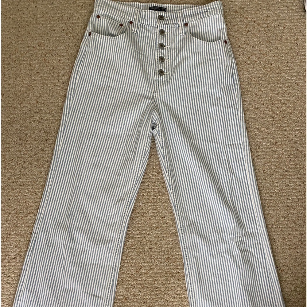 Abercrombie striped jeans